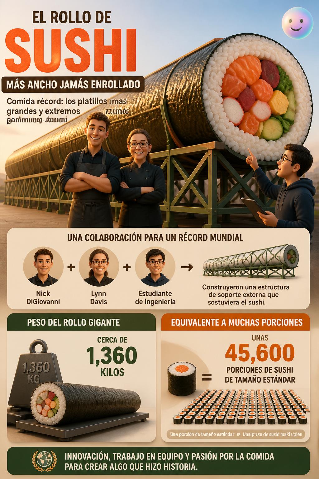 El rollo de sushi más ancho jamás enrollado