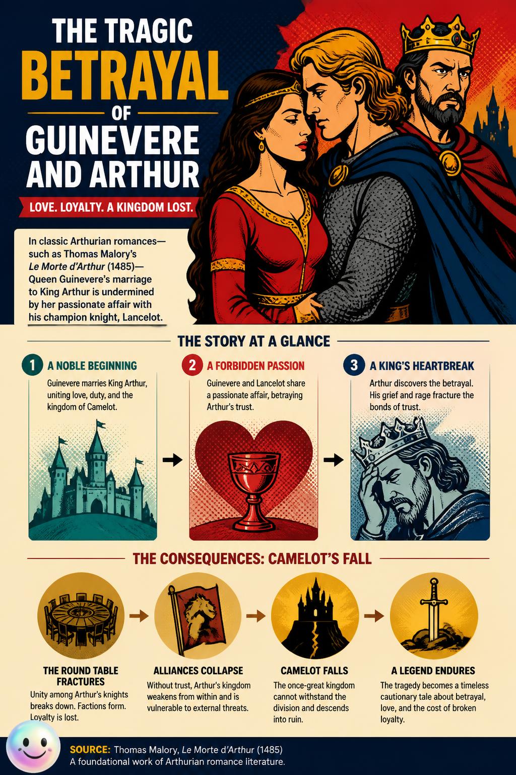 The tragic betrayal of Guinevere and Arthur