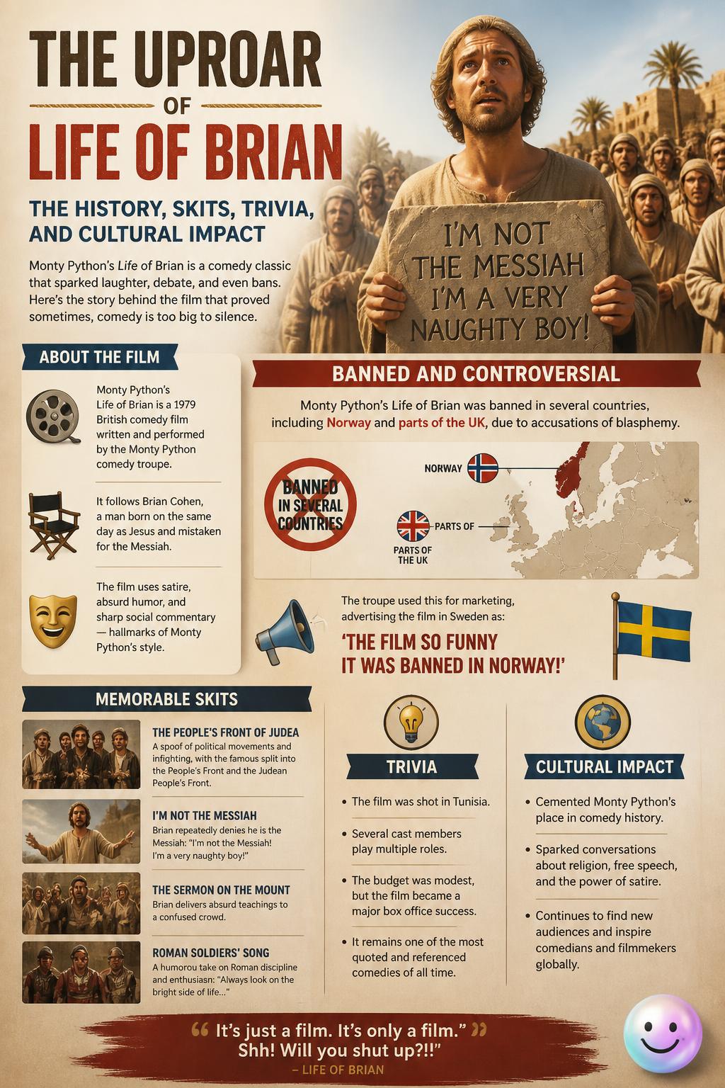 The uproar of Life of Brian
