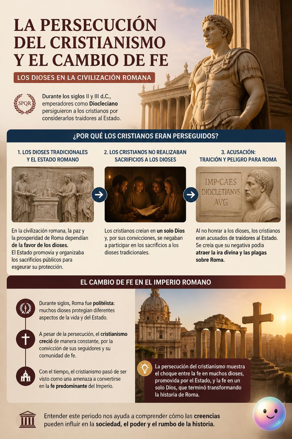 La persecución del cristianismo y el cambio de fe