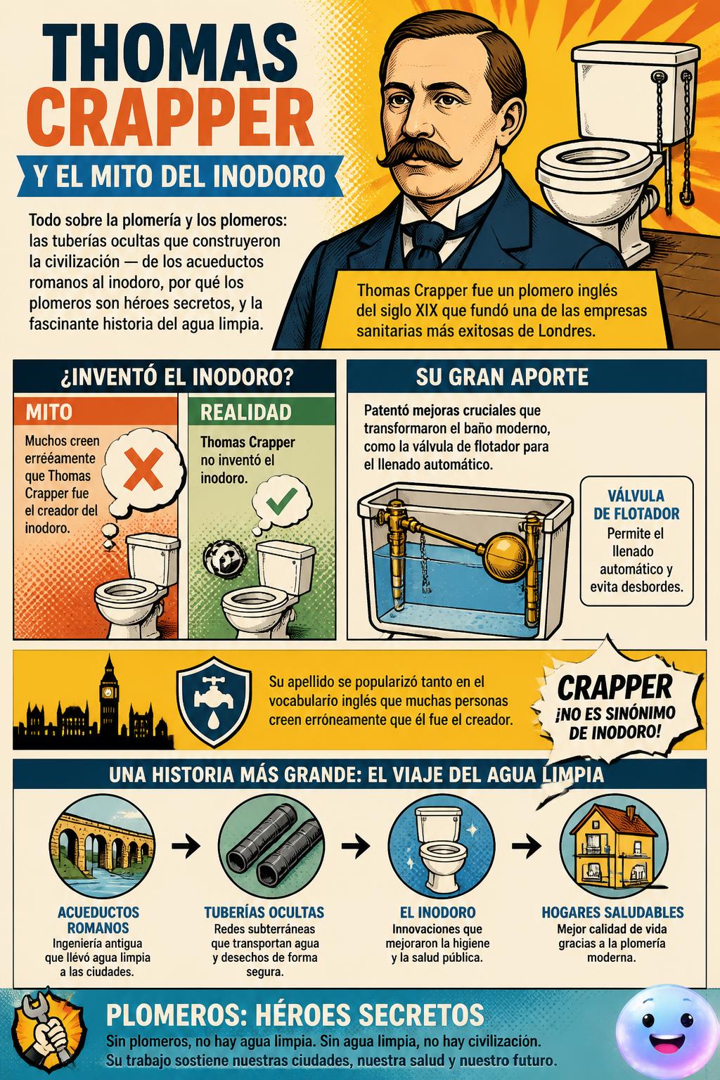 Thomas Crapper y el mito del inodoro
