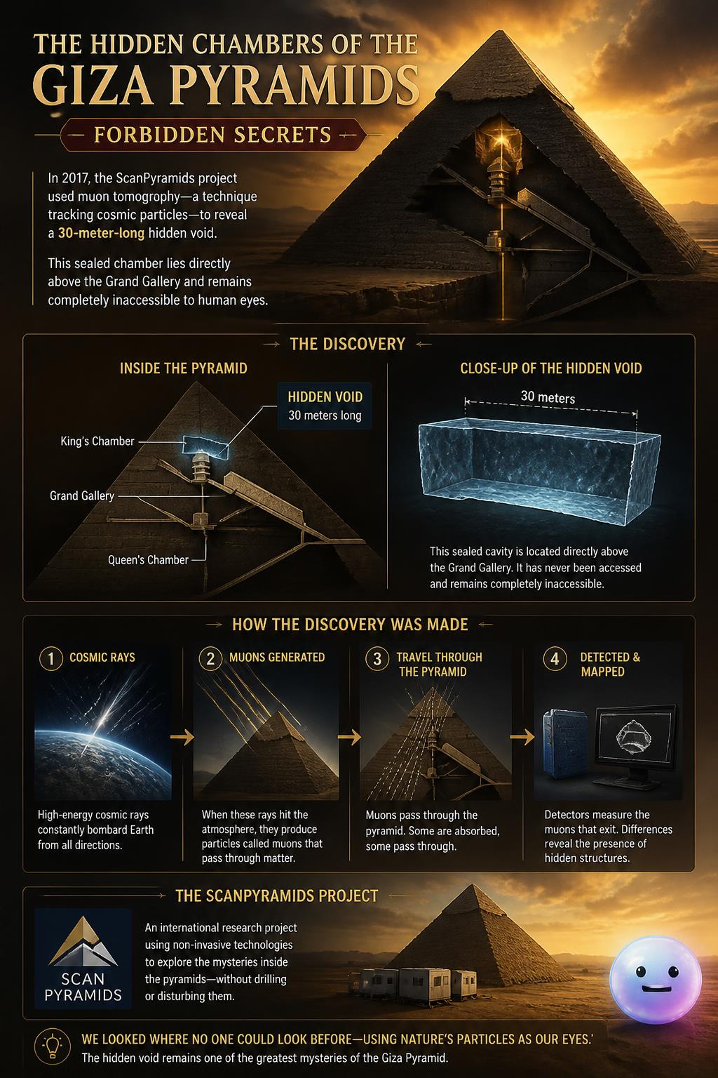 The hidden chambers of the Giza Pyramids