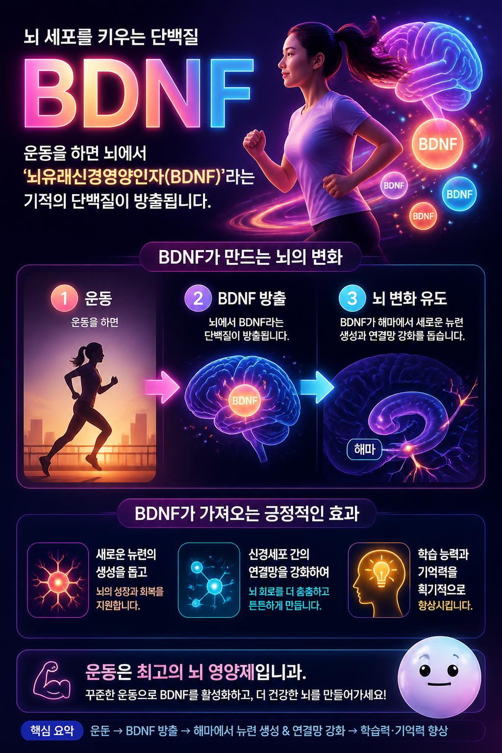 뇌 세포를 키우는 단백질 BDNF
