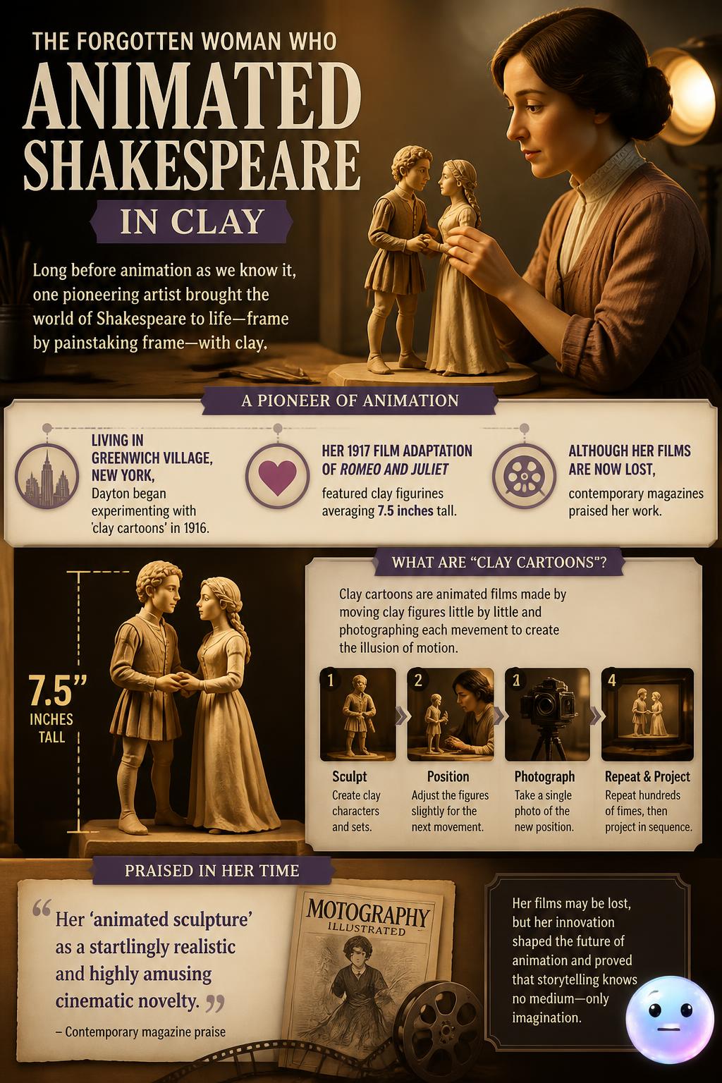 The forgotten woman who animated Shakespeare in clay