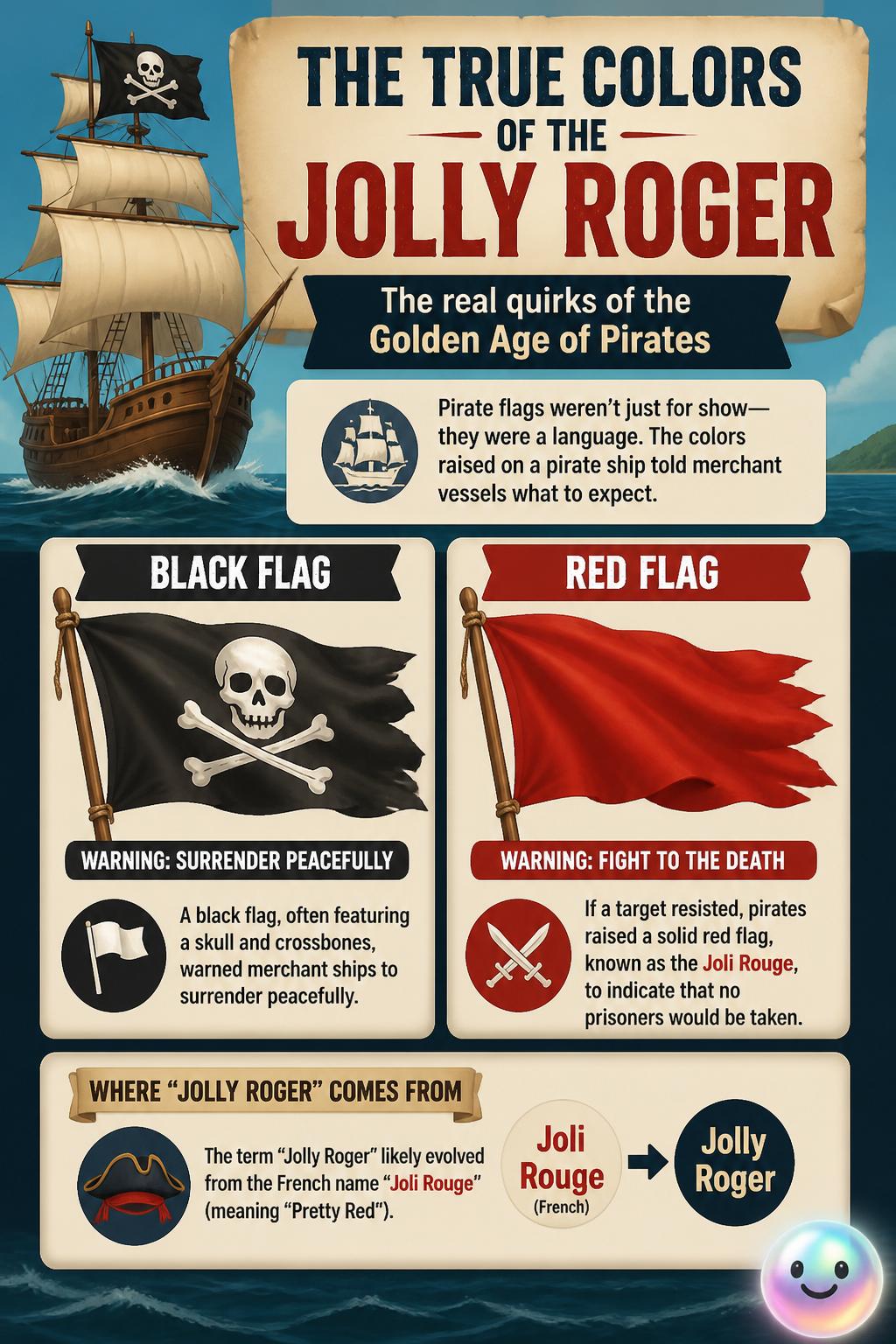 The true colors of the Jolly Roger