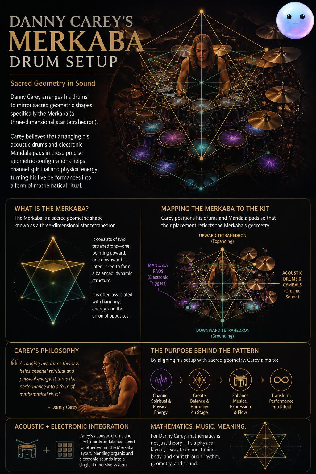 Danny Carey's Merkaba drum setup