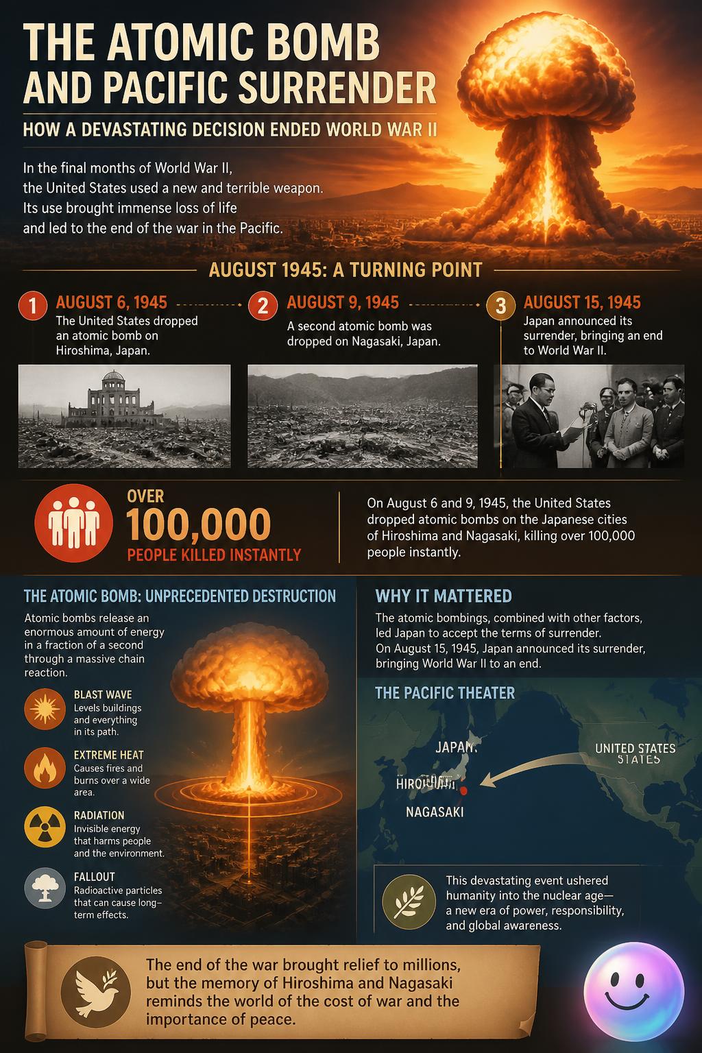 The atomic bomb and Pacific surrender