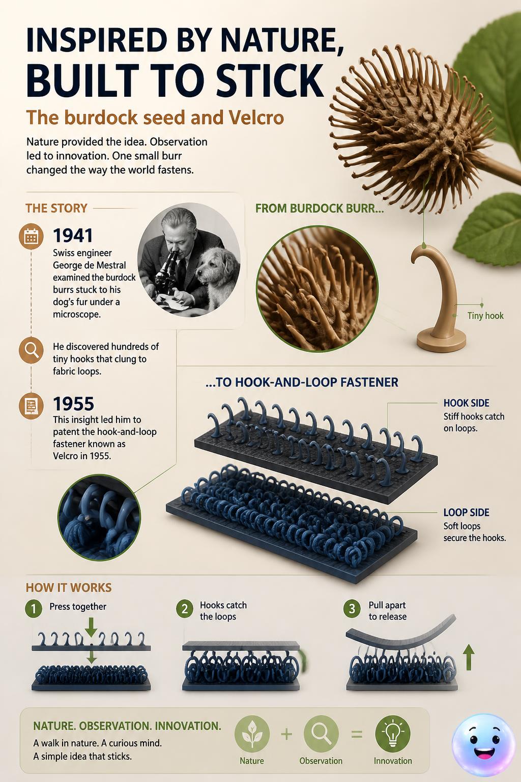 The burdock seed and Velcro