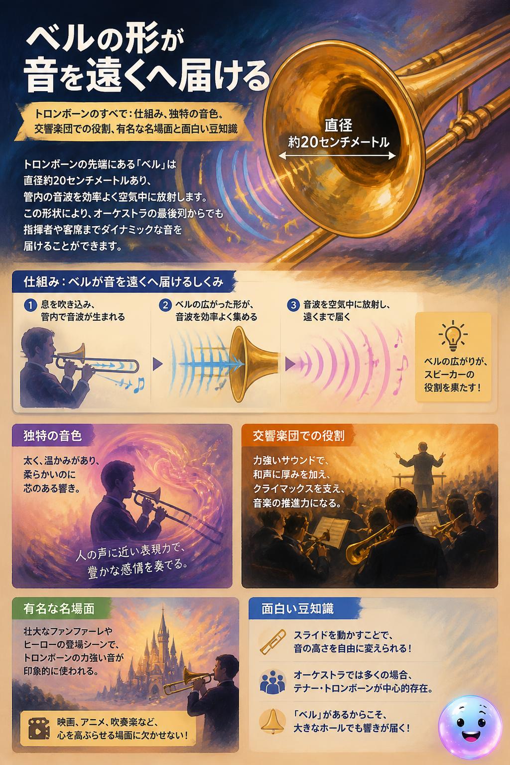 ベルの形が音を遠くへ届ける