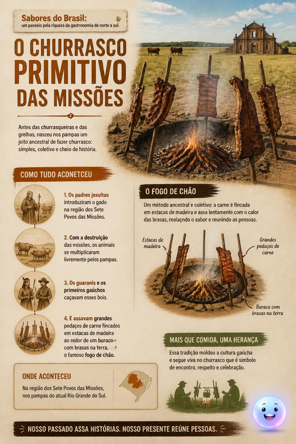O churrasco primitivo das Missões