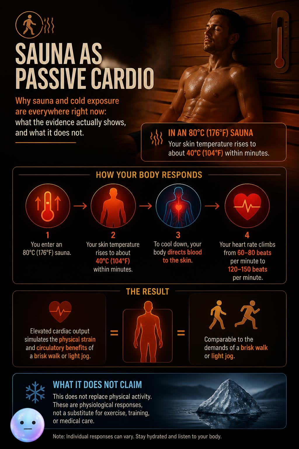 Sauna as passive cardio