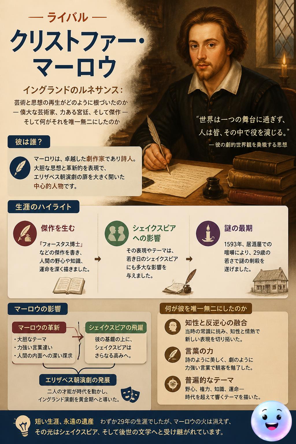 ライバル、クリストファー・マーロウ