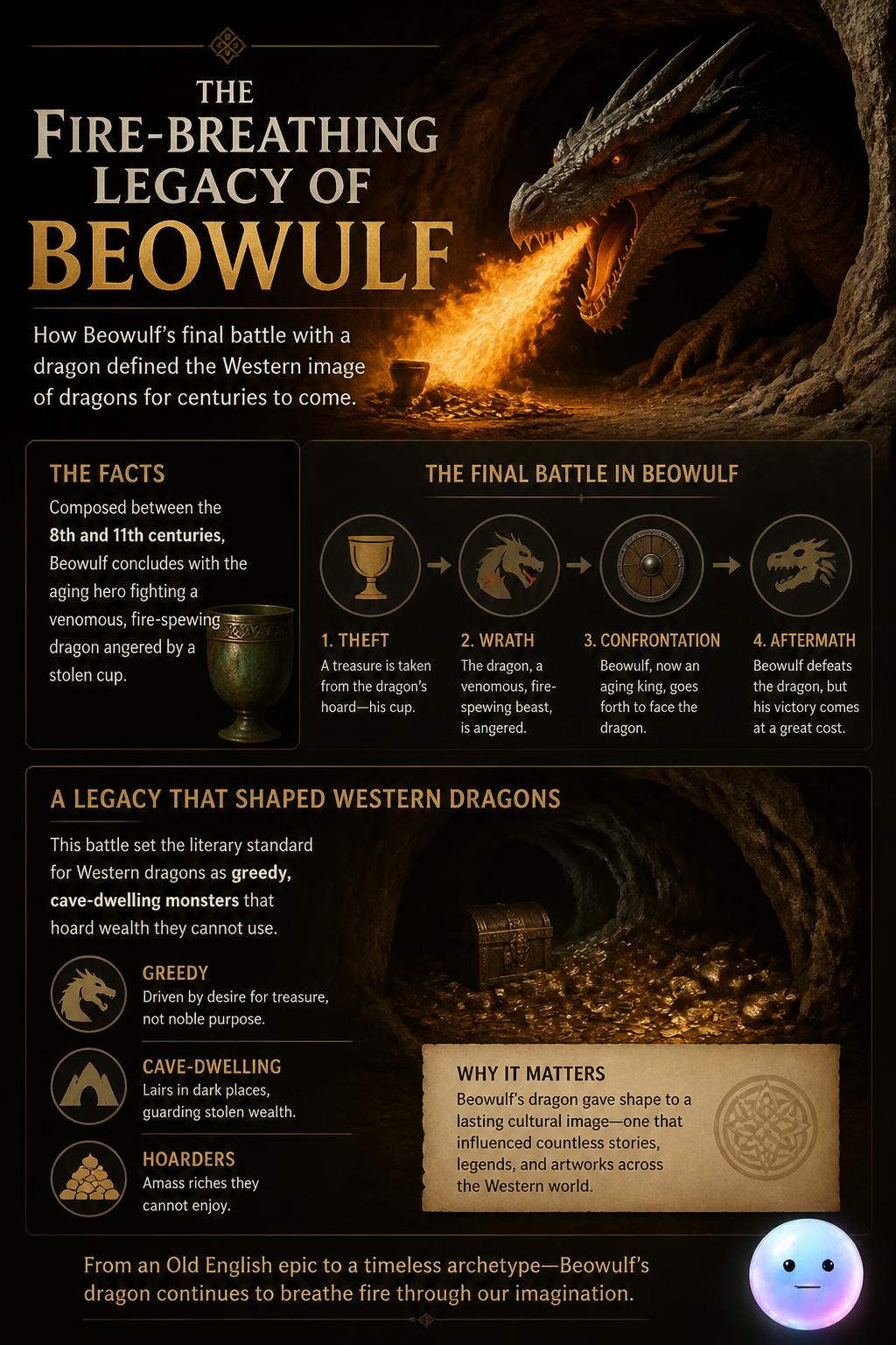The fire-breathing legacy of Beowulf