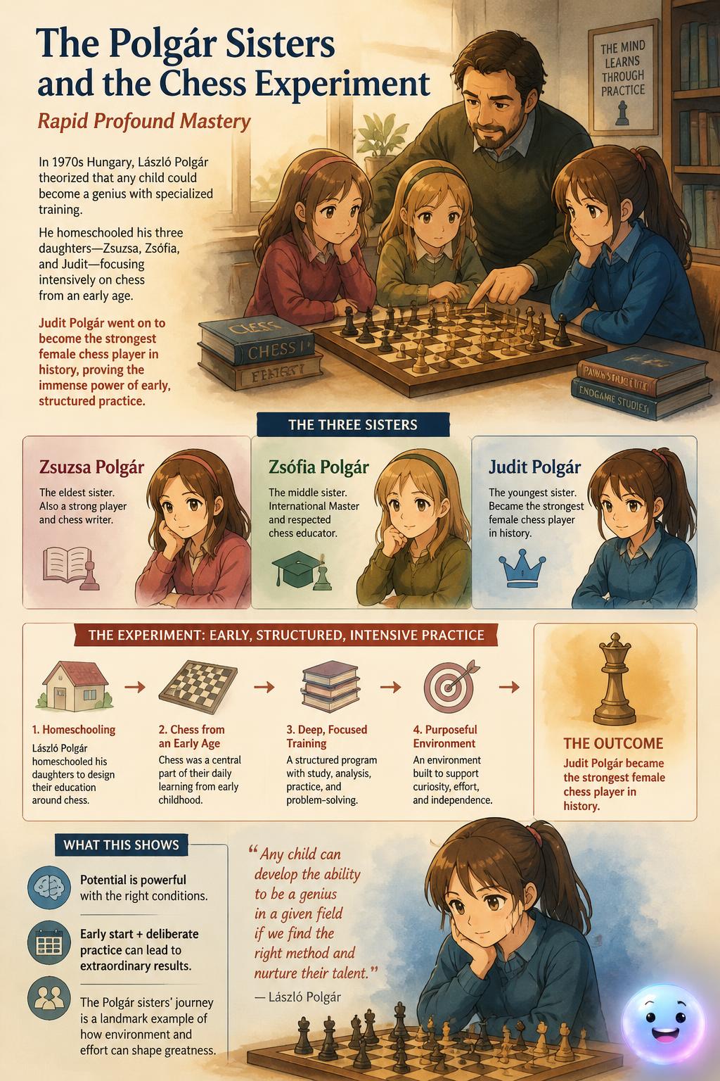 The Polgár sisters and the chess experiment