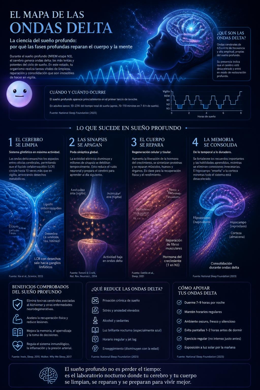El mapa de las ondas delta