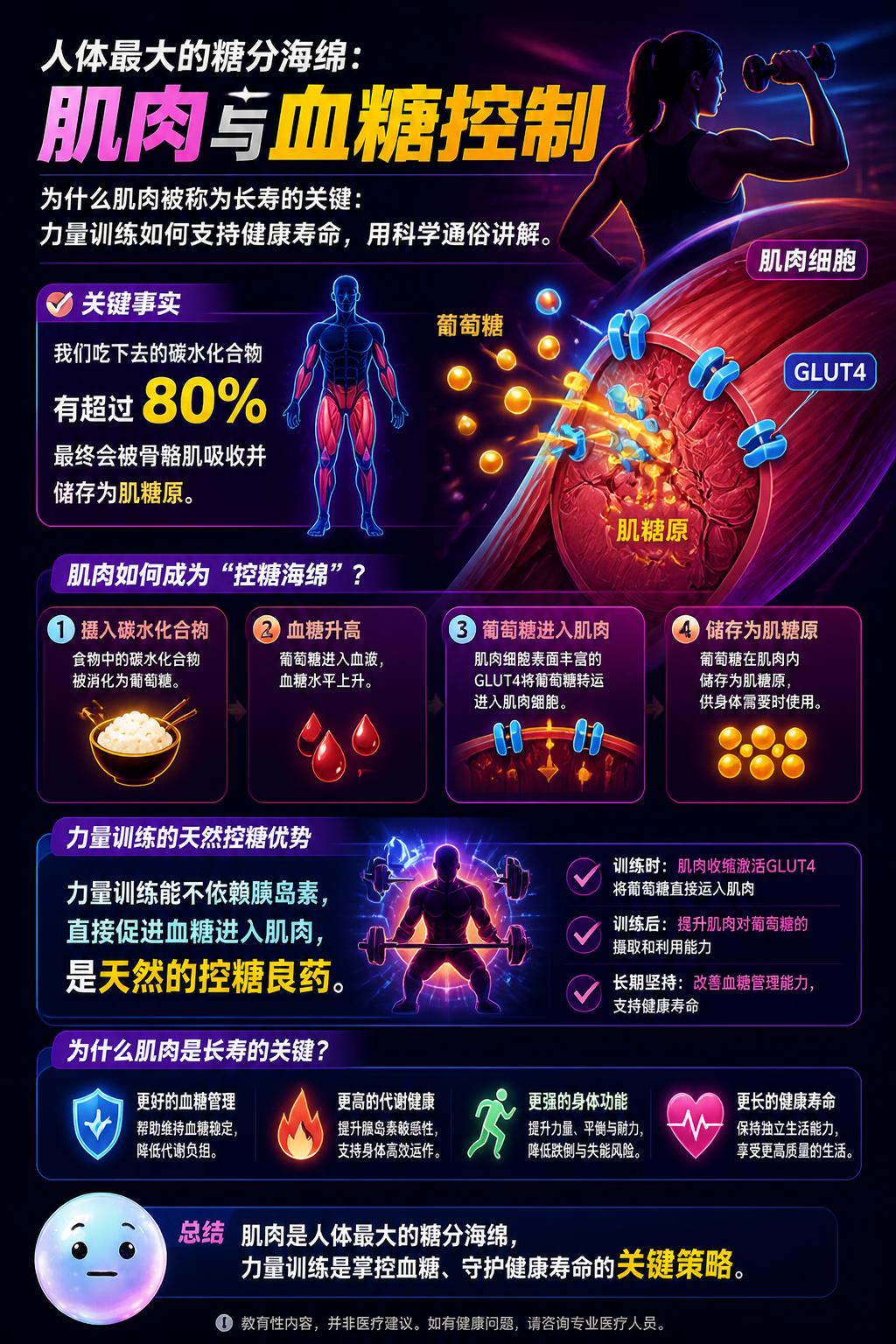 人体最大的糖分海绵：肌肉与血糖控制