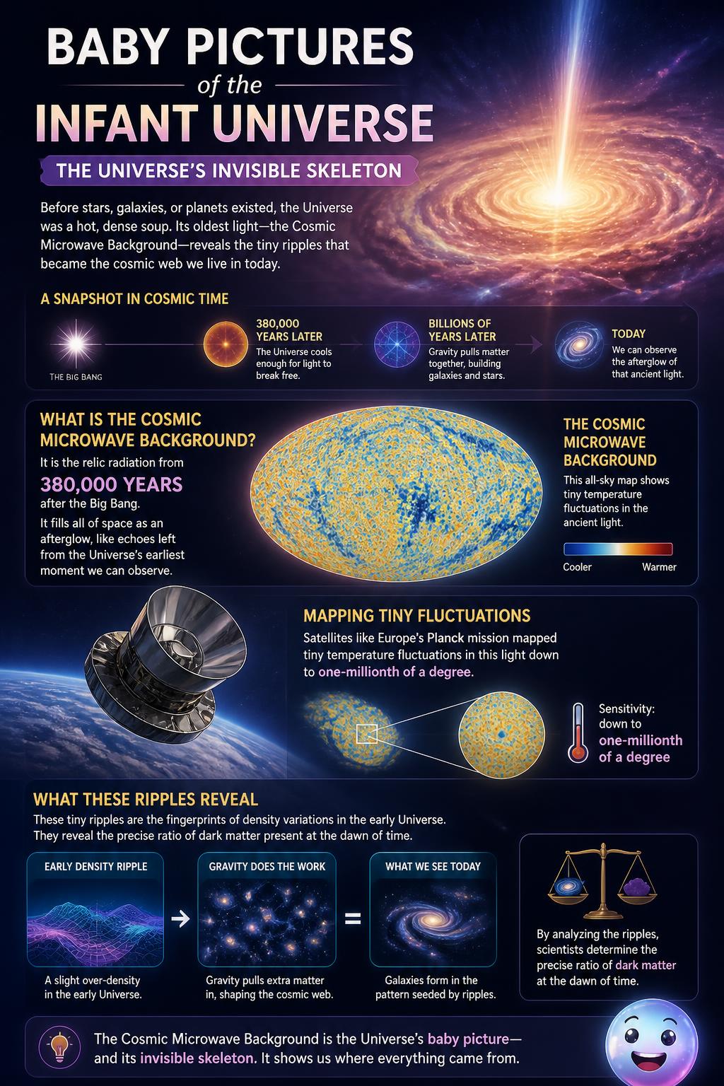 Baby pictures of the infant universe