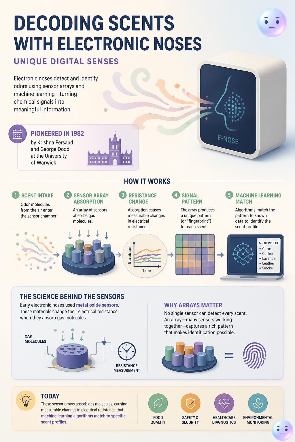 Decoding scents with electronic noses