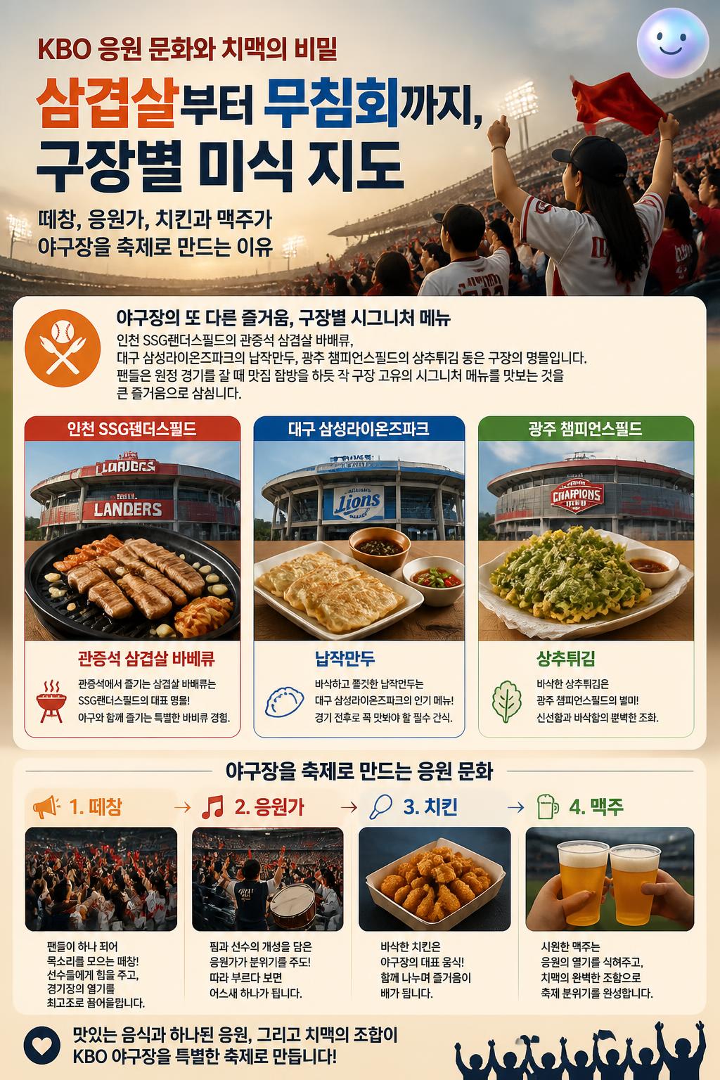 삼겹살부터 무침회까지, 구장별 미식 지도