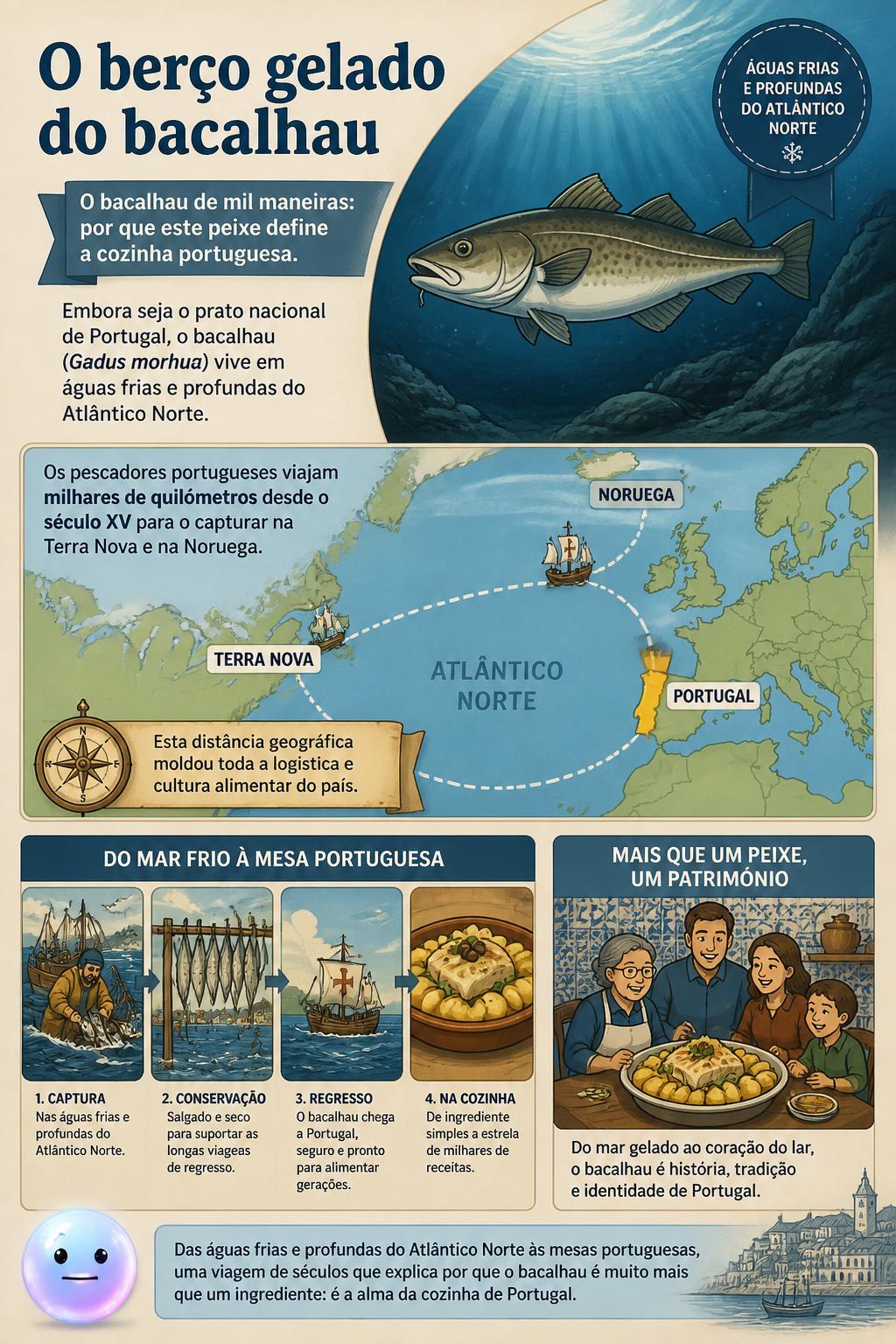 O berço gelado do bacalhau