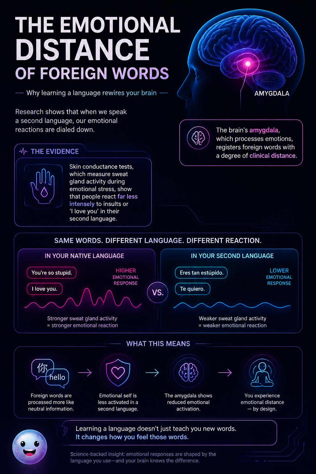 The emotional distance of foreign words