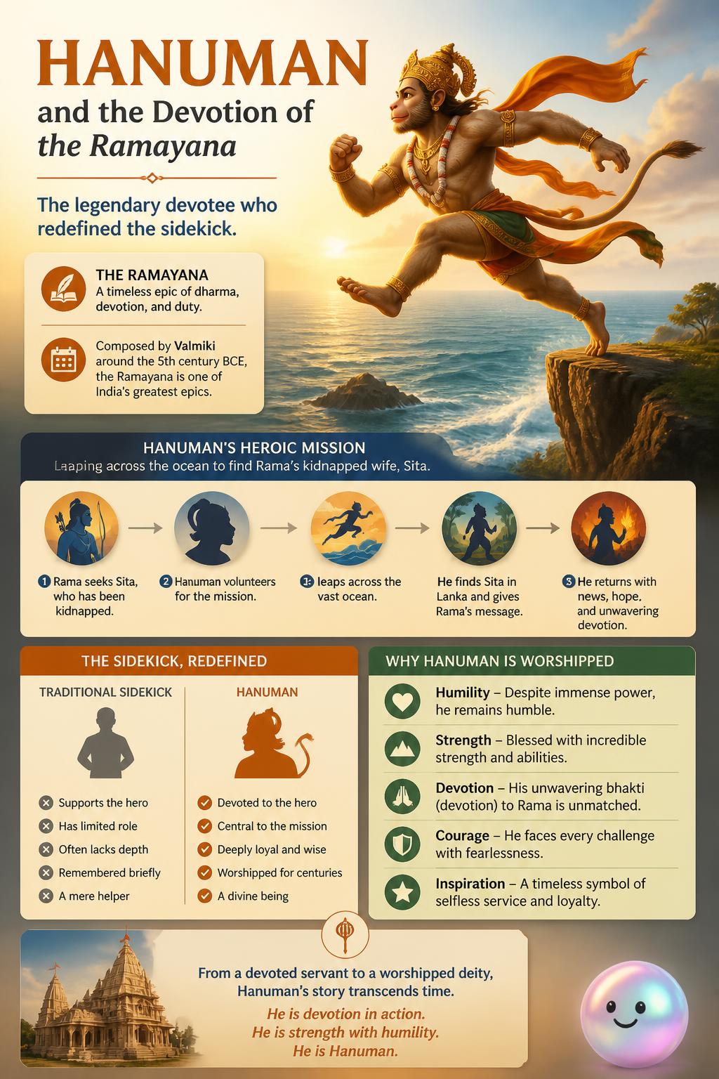 Hanuman and the devotion of the Ramayana