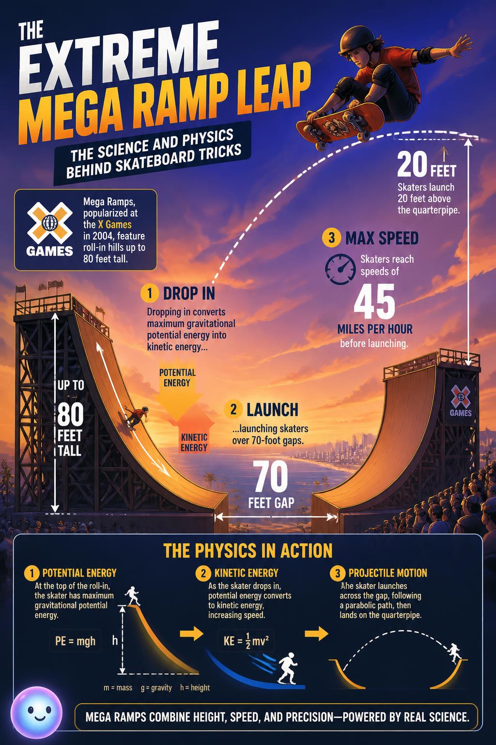 The extreme mega ramp leap