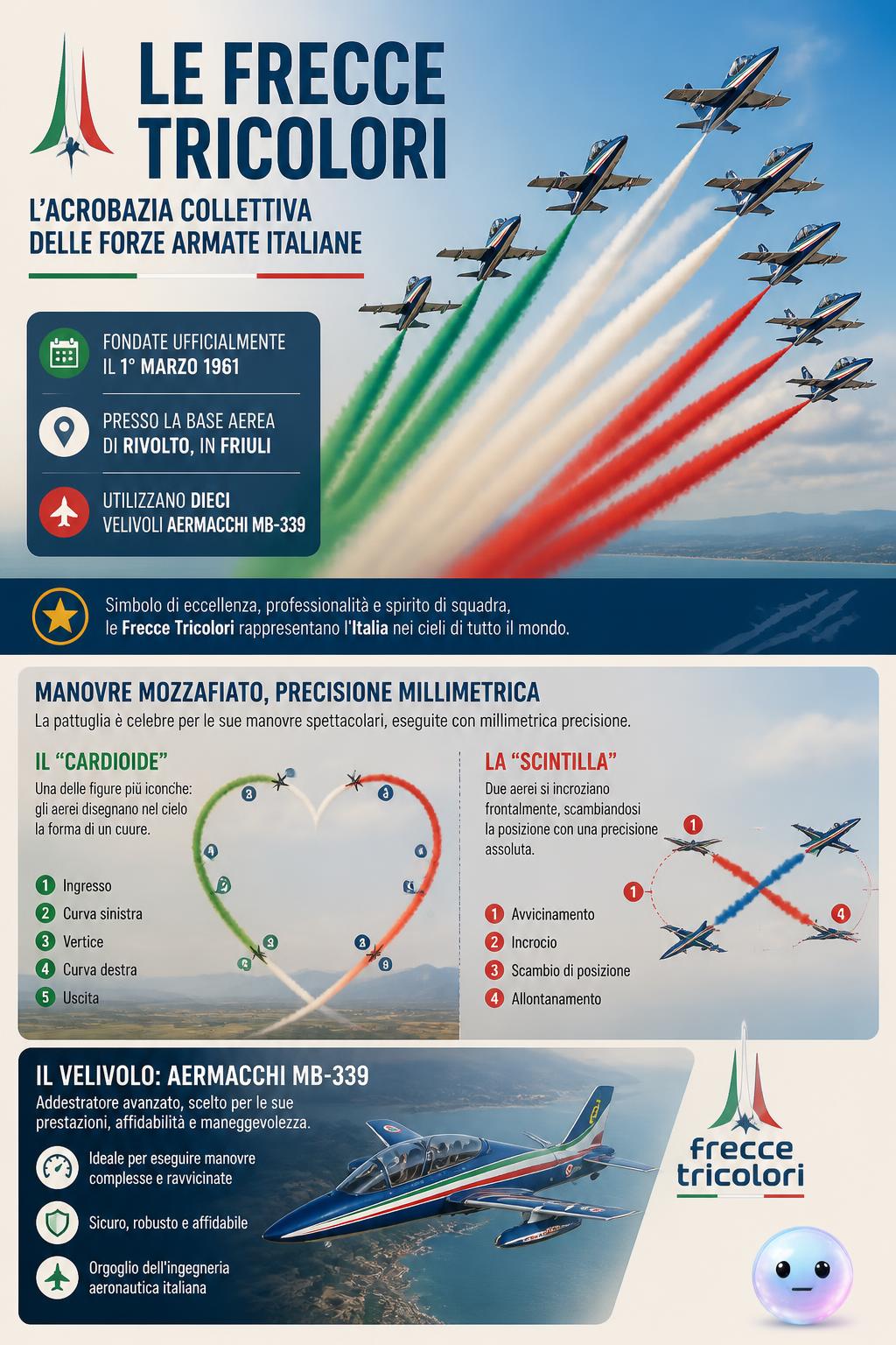 Le Frecce Tricolori e l'acrobazia collettiva