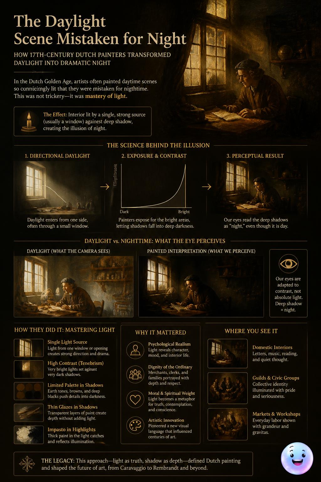 The daylight scene mistaken for night