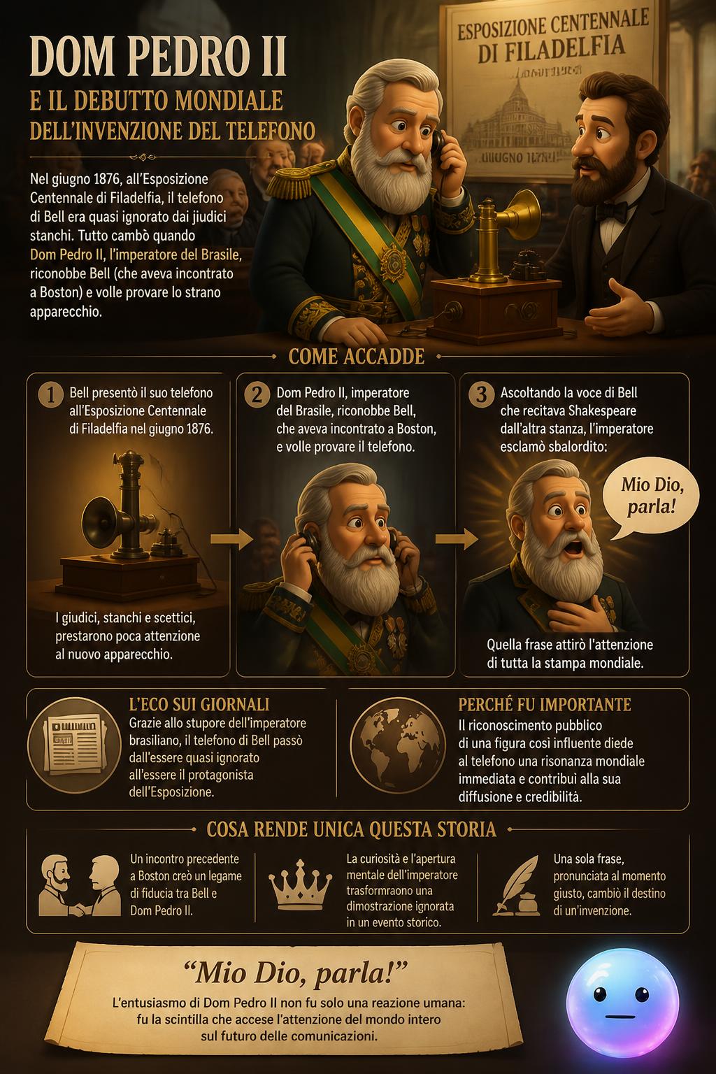 Dom Pedro II e il debutto mondiale