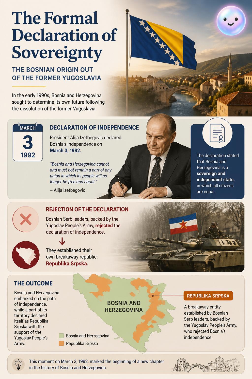 The formal declaration of sovereignty