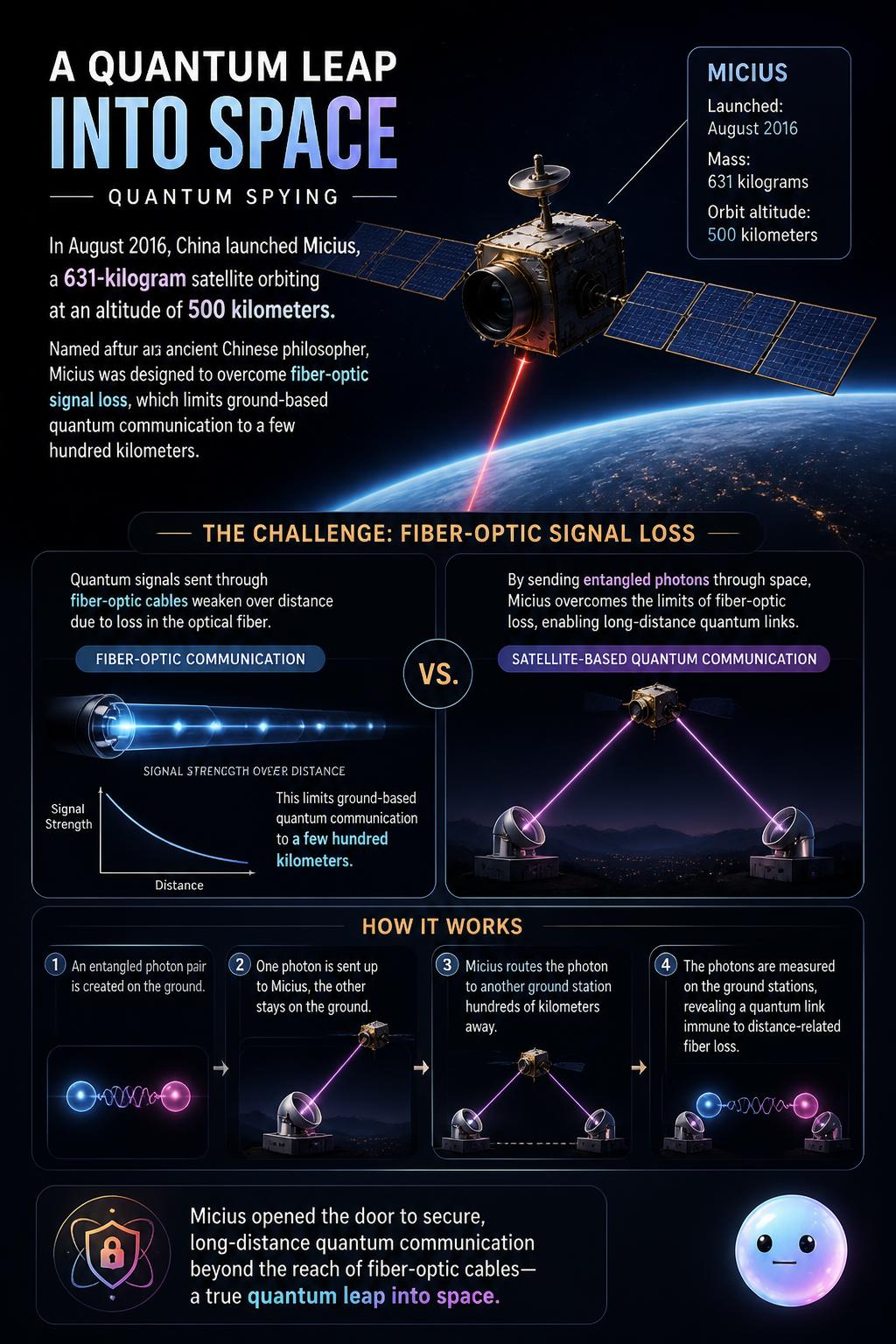 A quantum leap into space