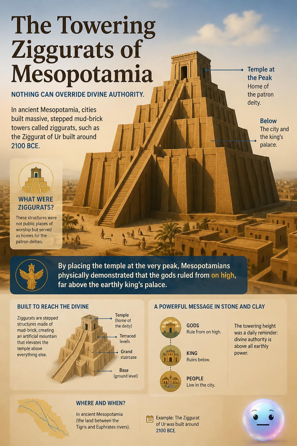 The towering ziggurats of Mesopotamia