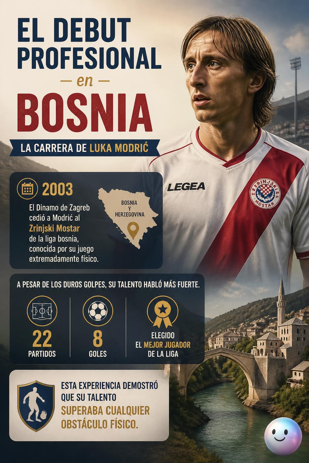 El debut profesional en Bosnia