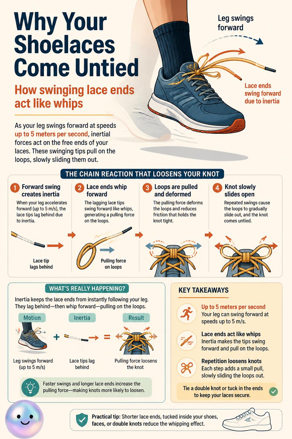 How swinging lace ends act like whips