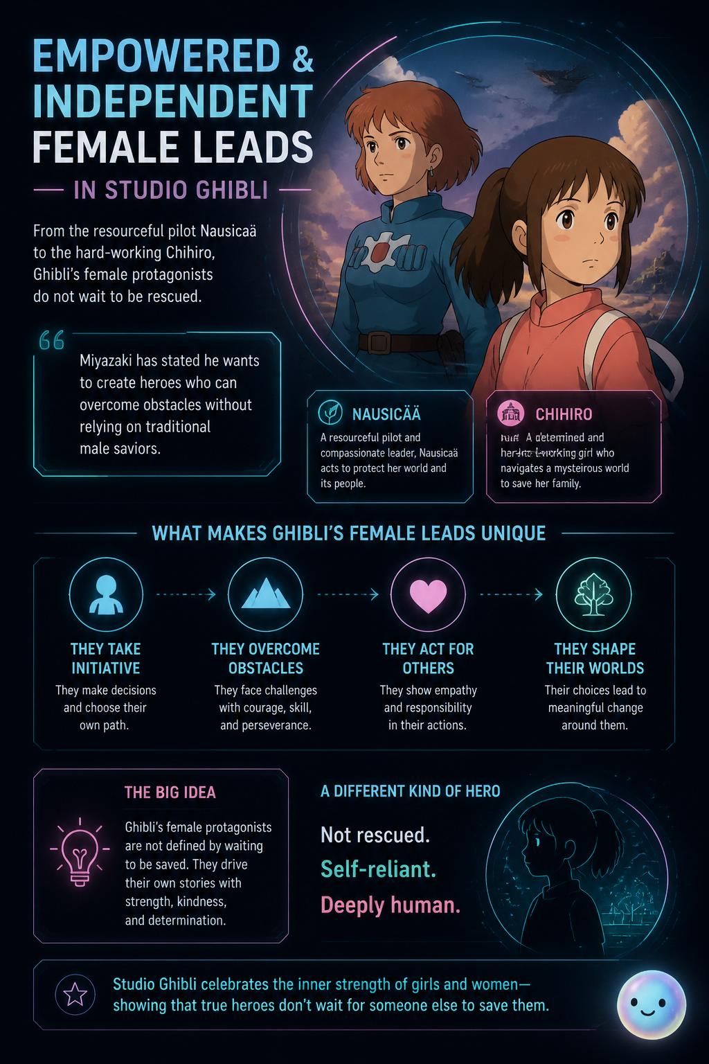Empowered and independent female leads