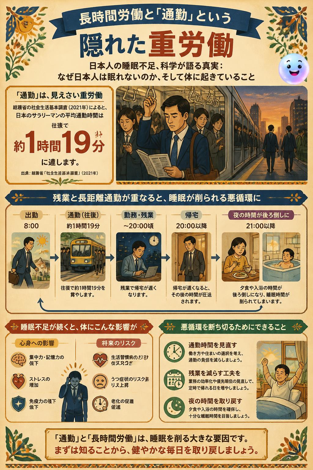 長時間労働と「通勤」という隠れた重労働