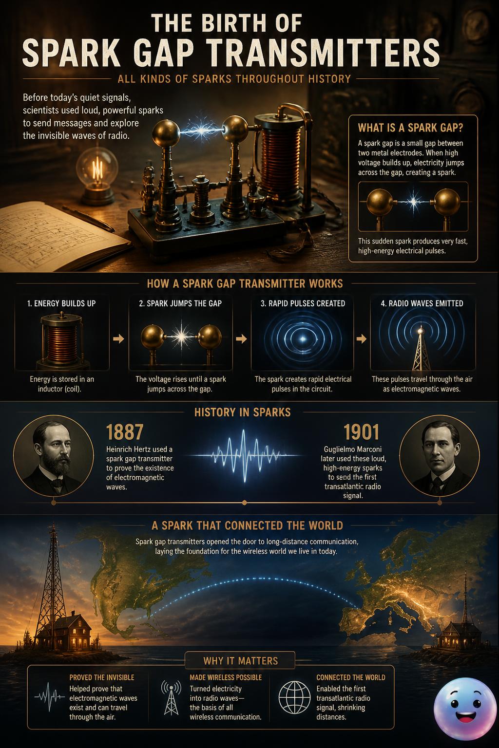 The birth of spark gap transmitters