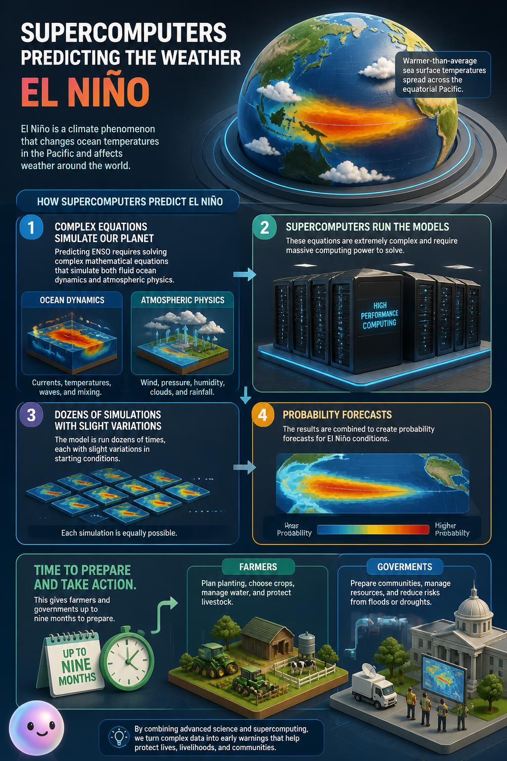 Supercomputers predicting the weather