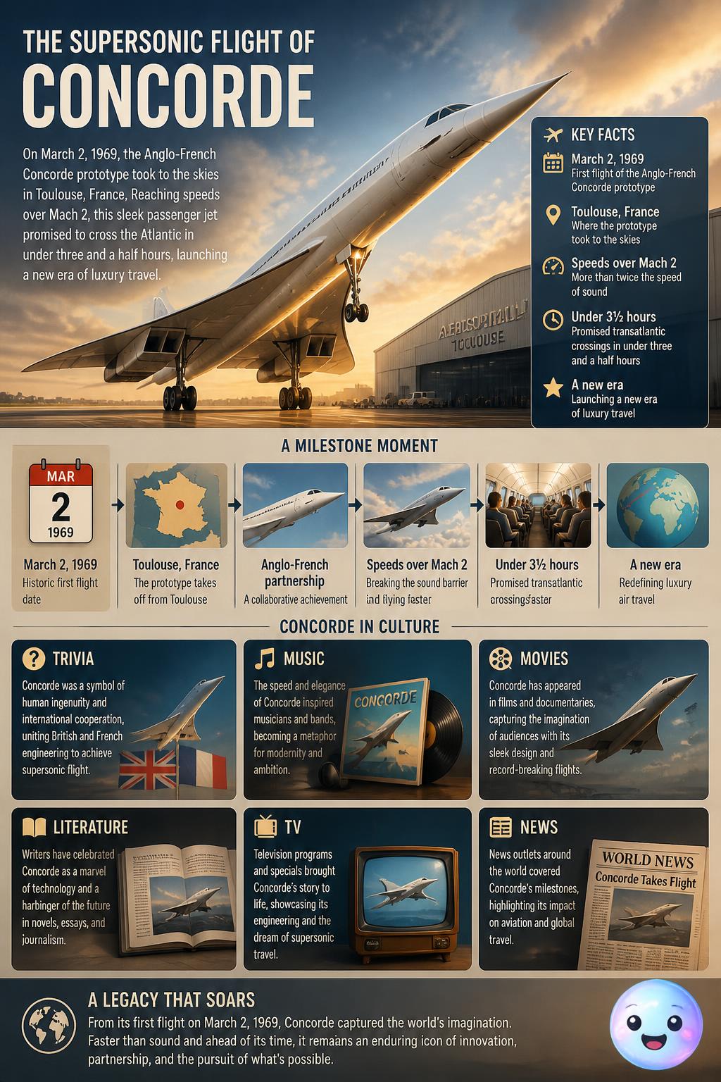 The supersonic flight of Concorde