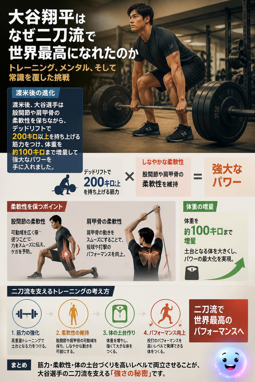 100キロ以上のバーベルを挙げる強靭な肉体改造