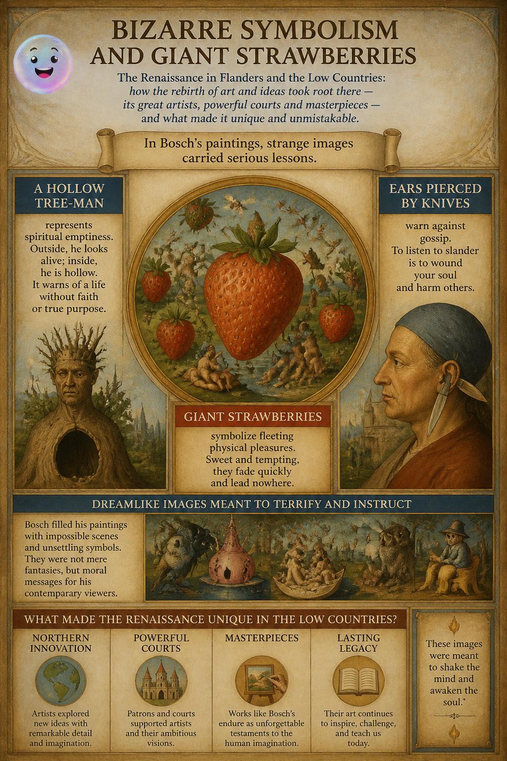 Bizarre symbolism and giant strawberries