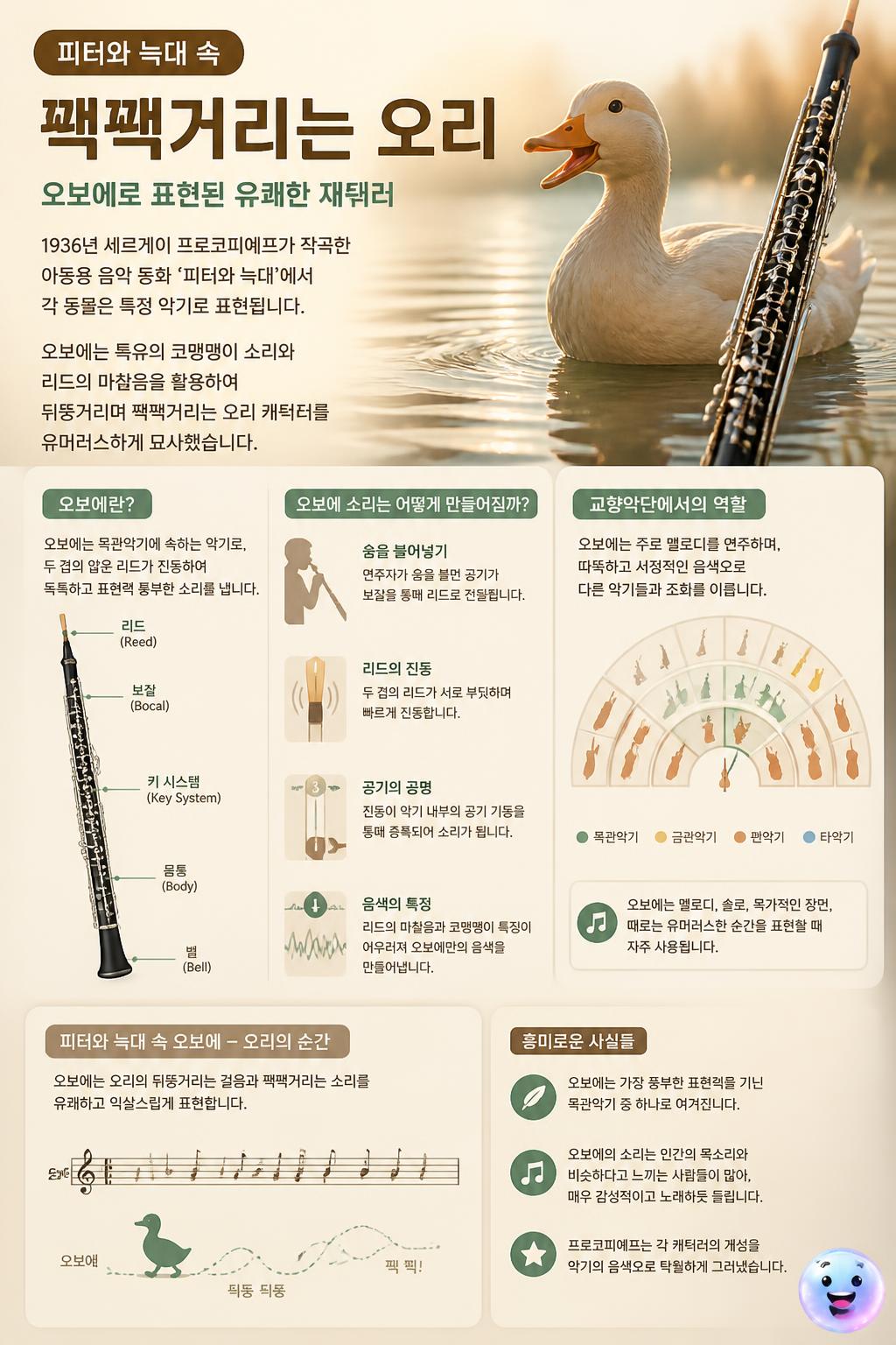 피터와 늑대 속 꽥꽥거리는 오리