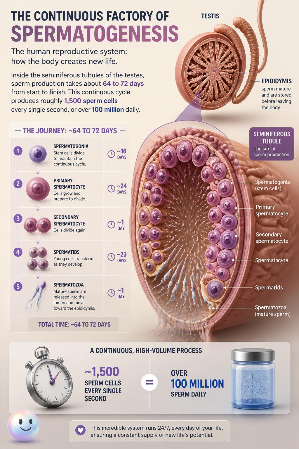 The continuous factory of spermatogenesis