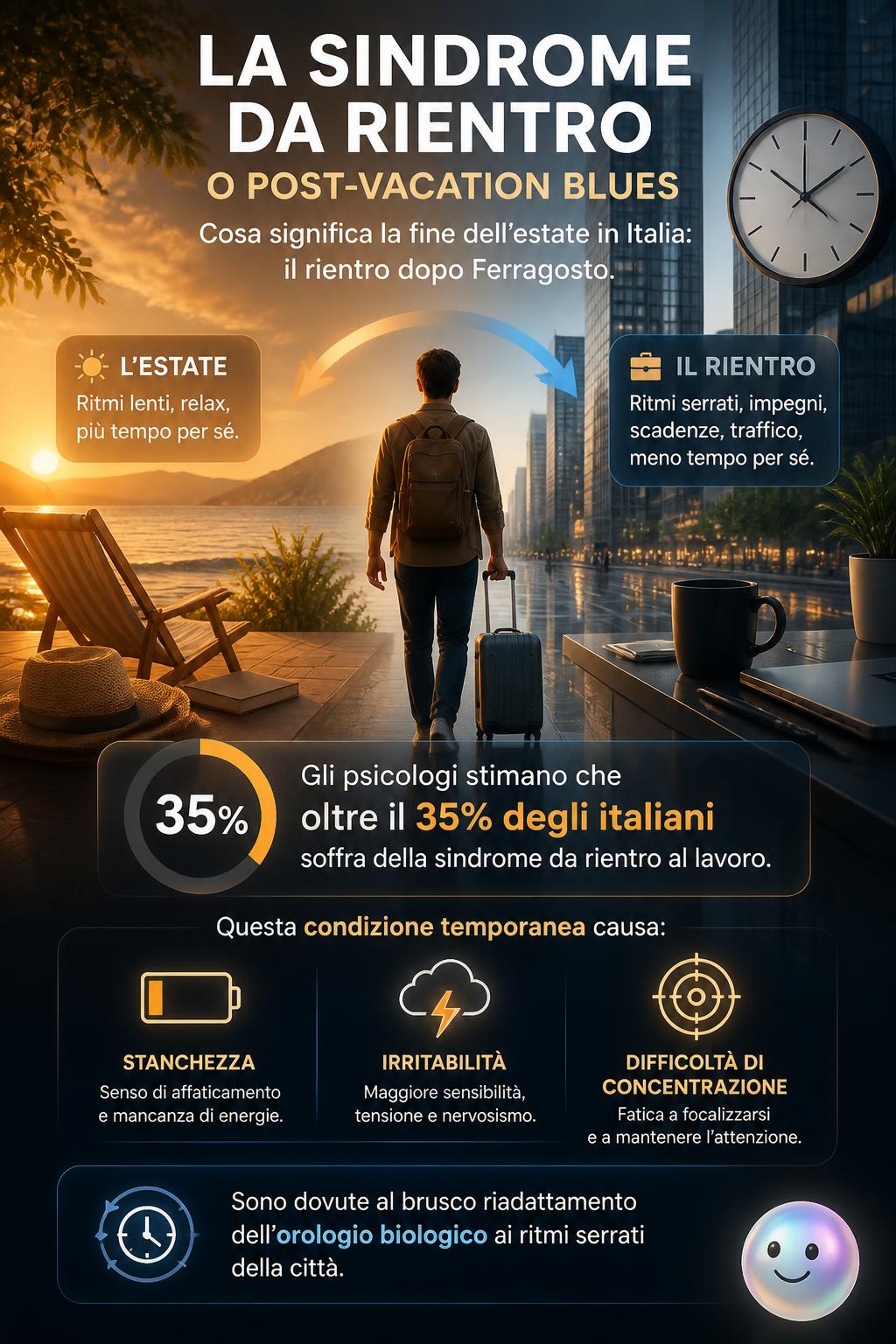 La sindrome da rientro o post-vacation blues