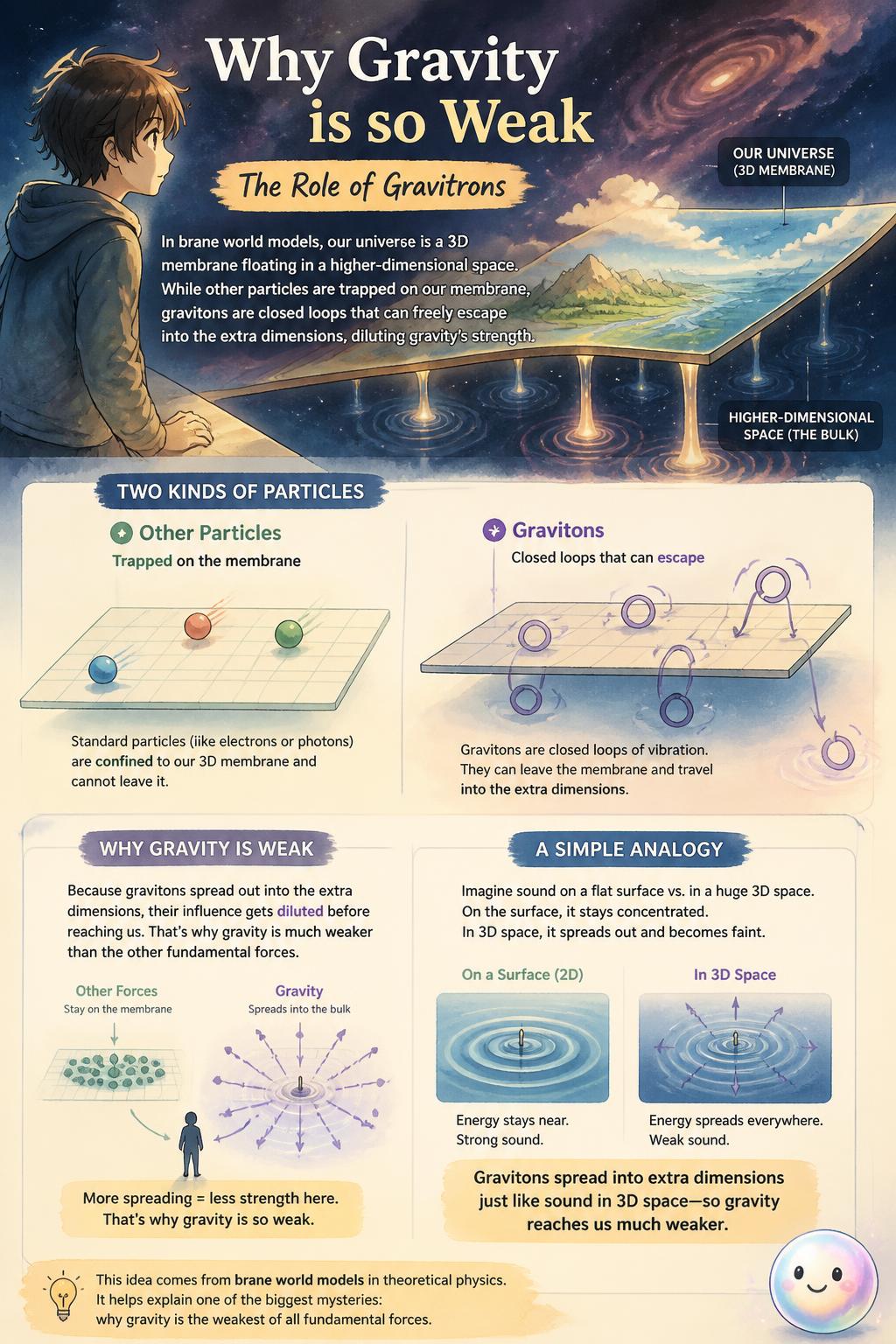 Why gravity is so weak