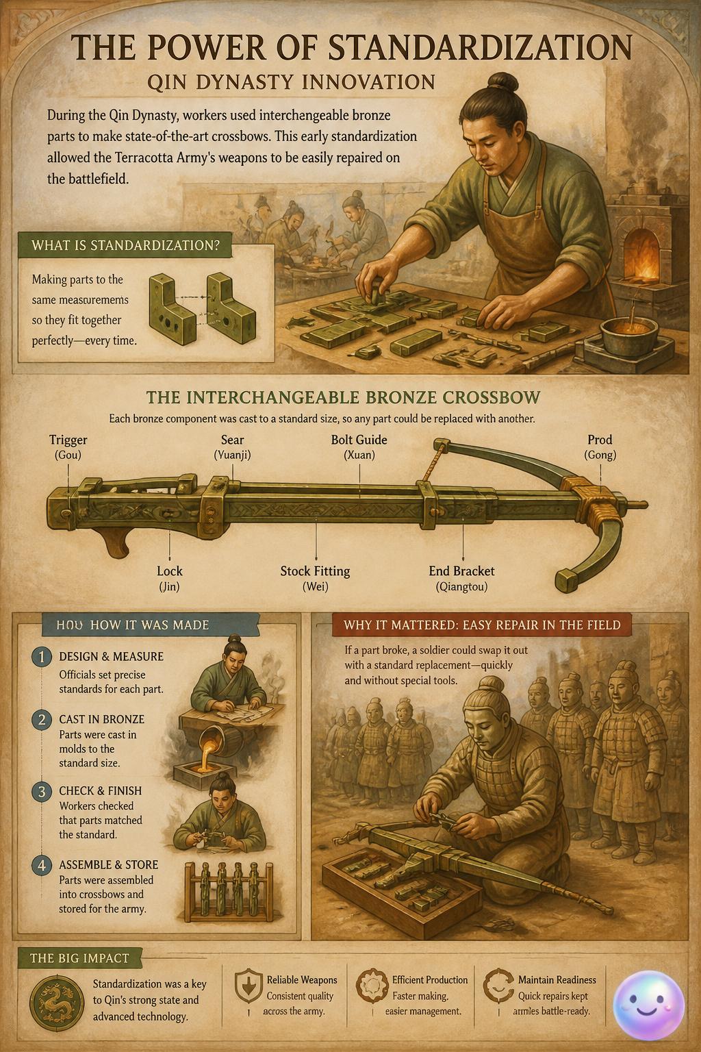 The mass production of ancient bronze