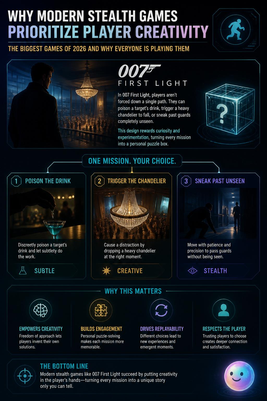 Why modern stealth games prioritize player creativity
