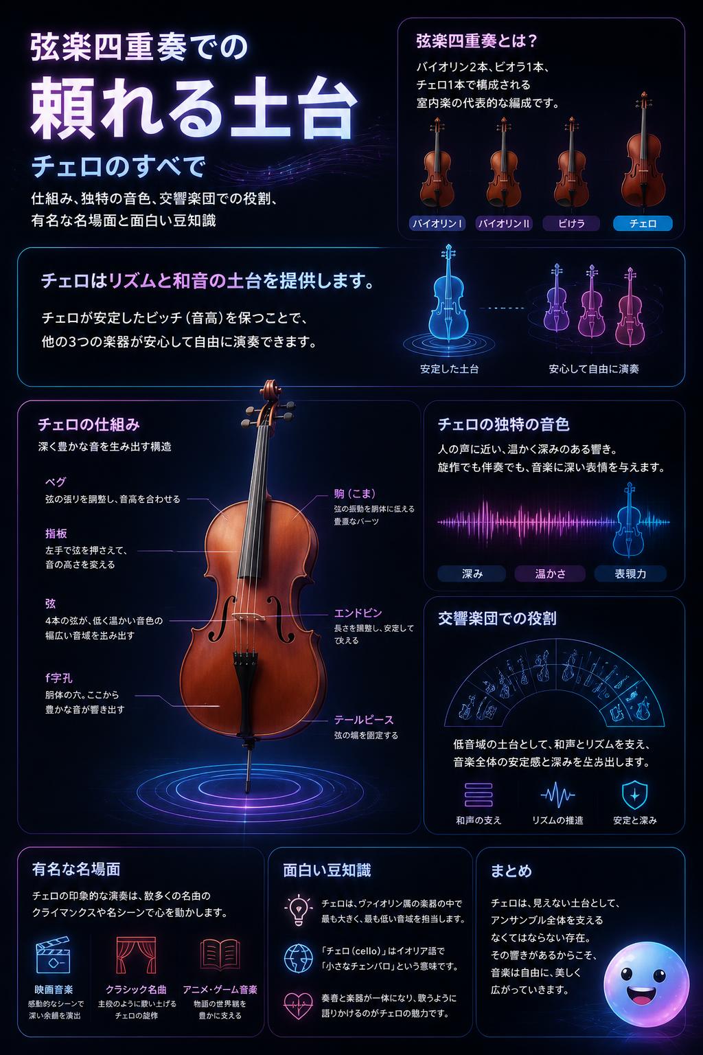 弦楽四重奏での頼れる土台