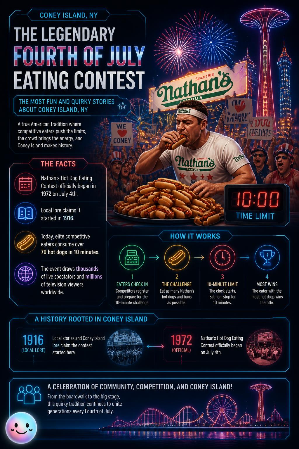 The legendary Fourth of July eating contest